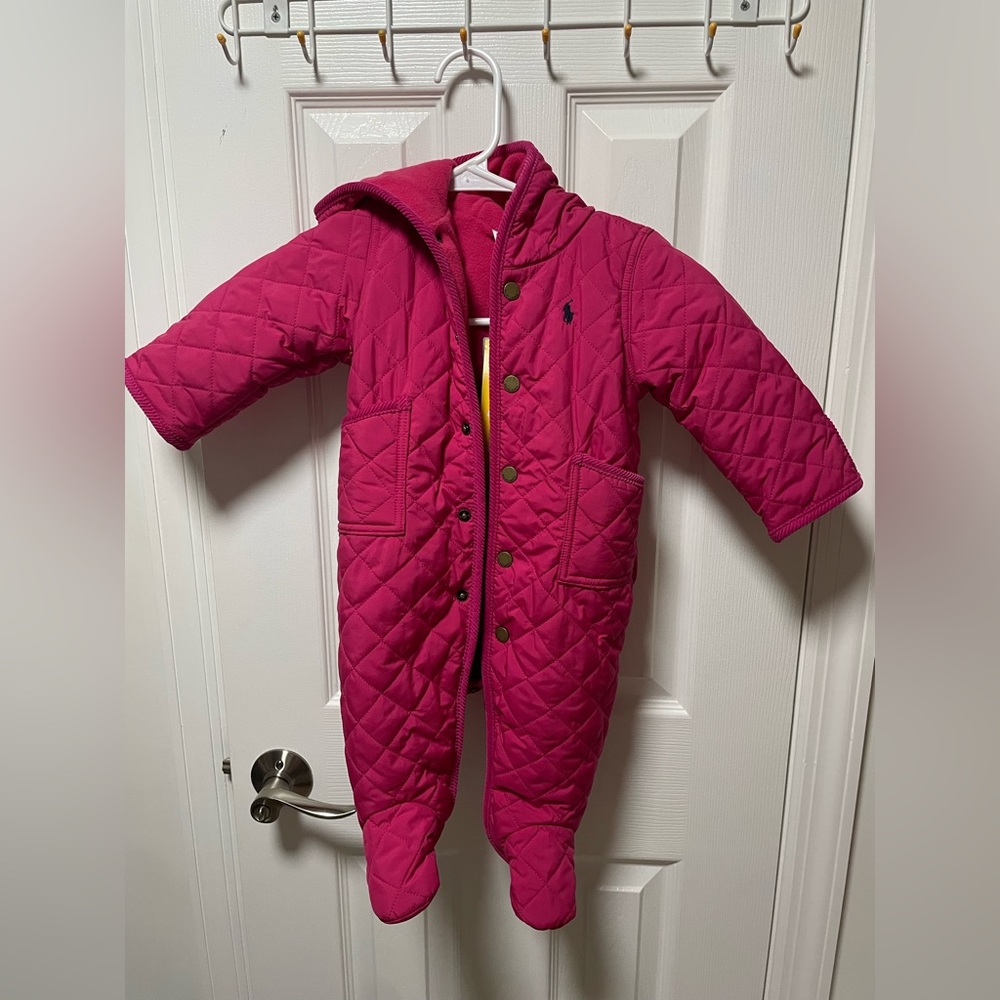 Brand New Ralph Lauren Baby down footed jumpsuit size 6M